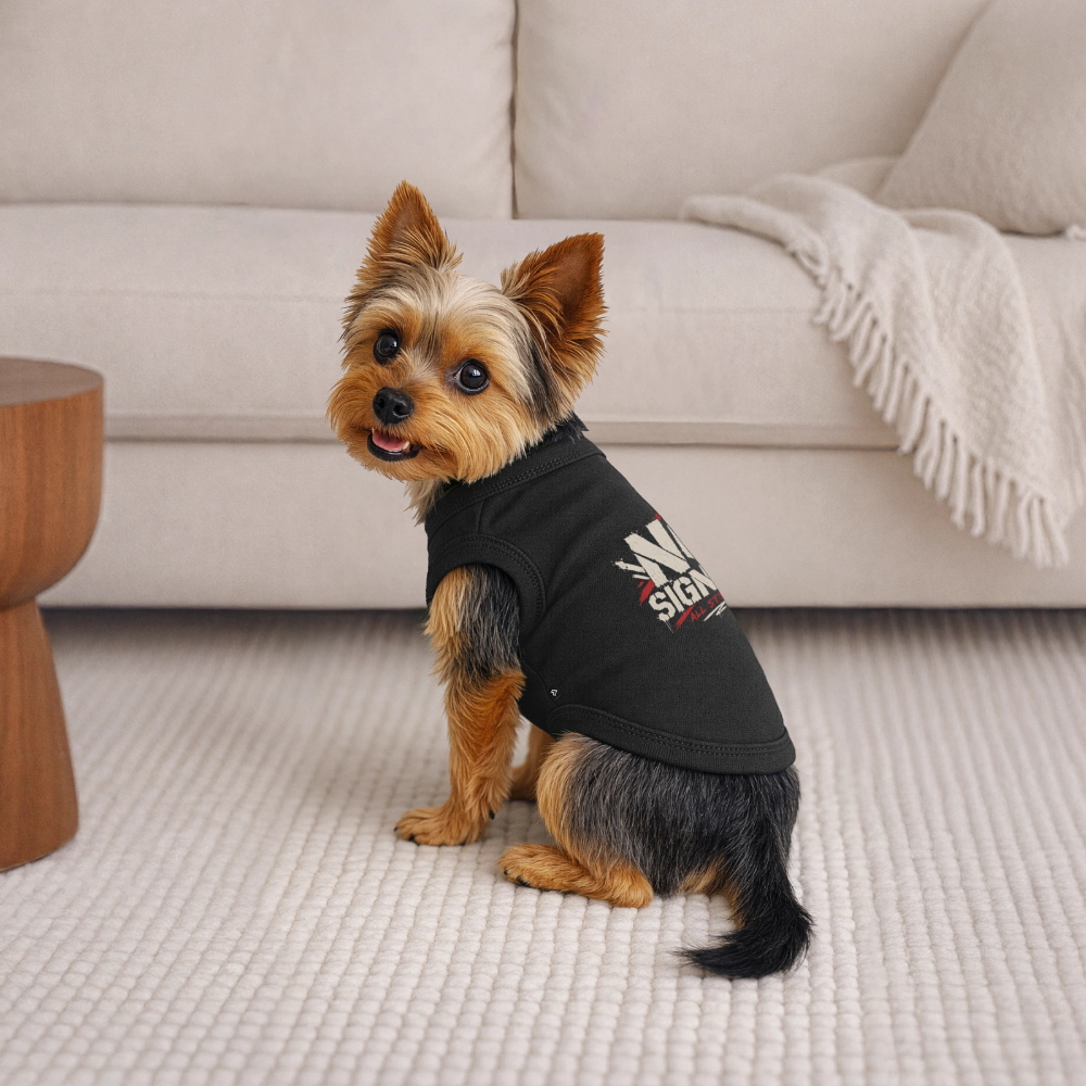 Premium Organic Hunde-T-Shirt - Schwarz