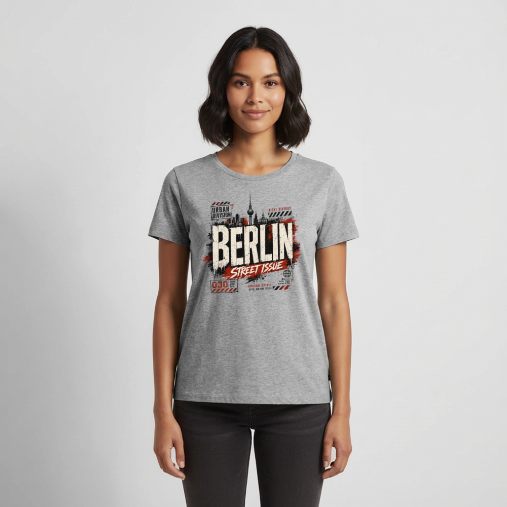 Frauen Premium T-Shirt - Grau meliert