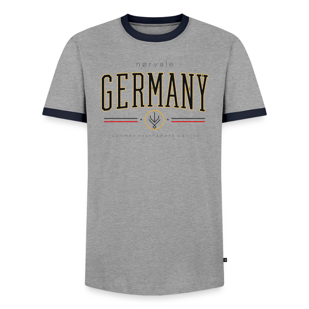 Männer Kontrast-T-Shirt - Grau/Navy 