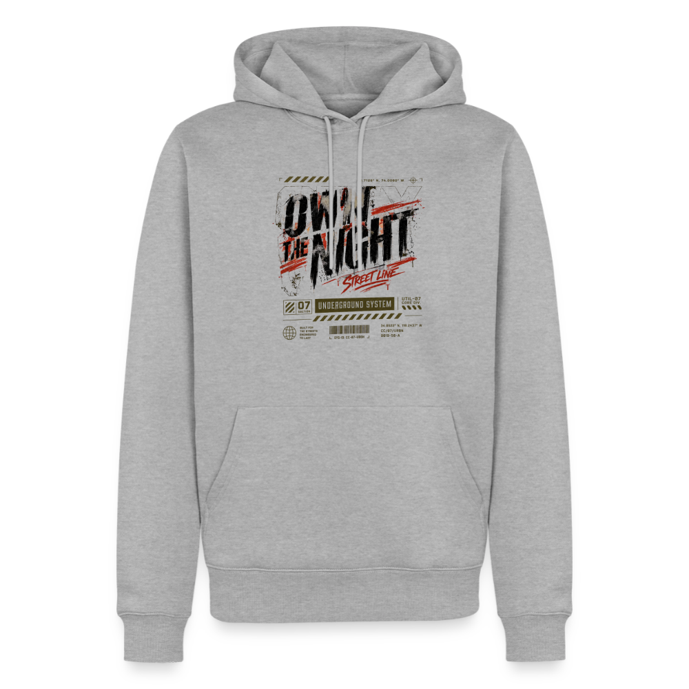 Männer Premium Hoodie - Grau meliert