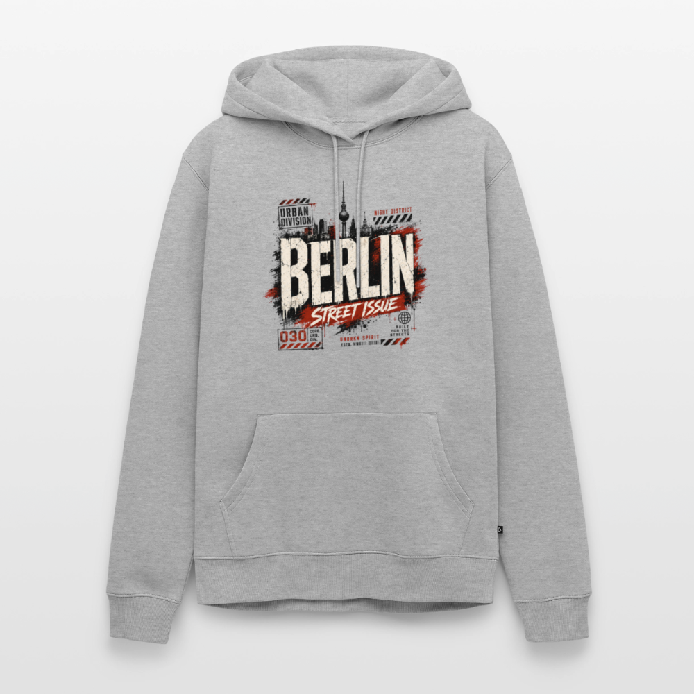 Männer Premium Hoodie - Grau meliert