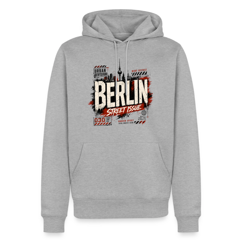 Männer Premium Hoodie - Grau meliert