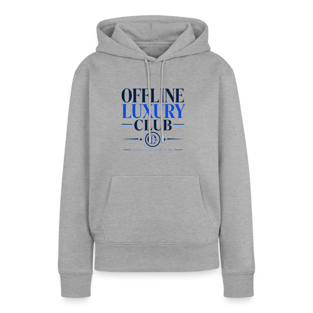 Frauen Premium Hoodie - Grau meliert