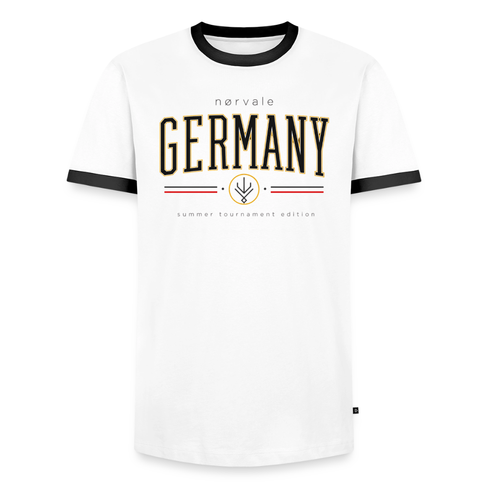 Männer Kontrast-T-Shirt - Weiß/Schwarz