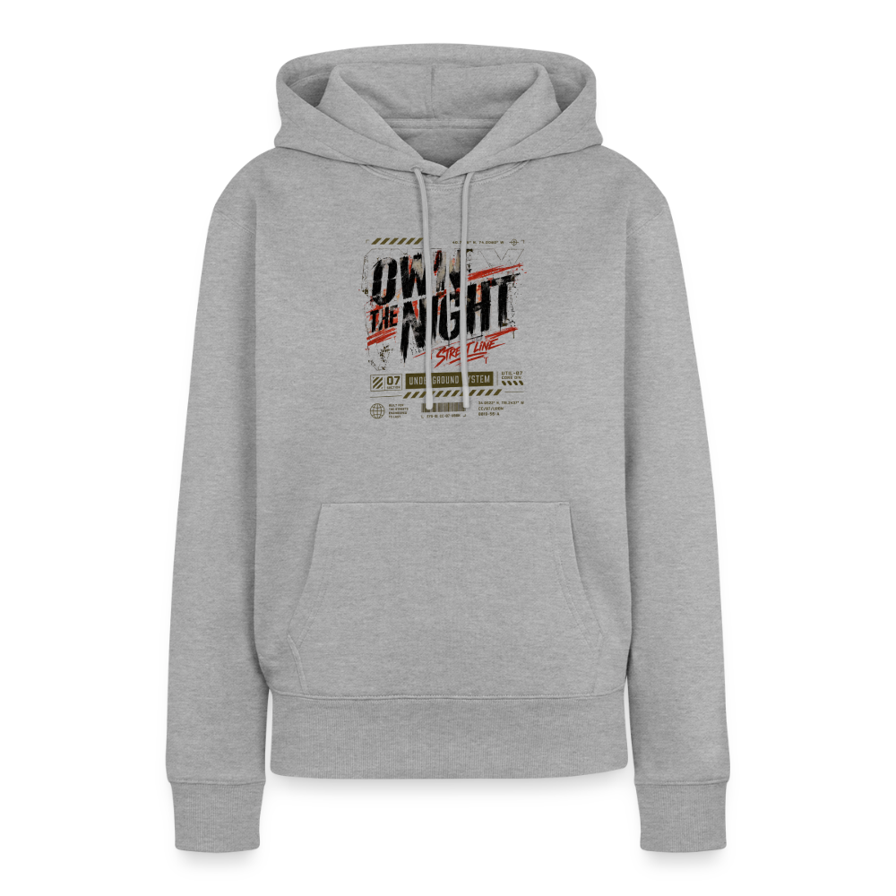 Damen Premium Hoodie - Grau meliert