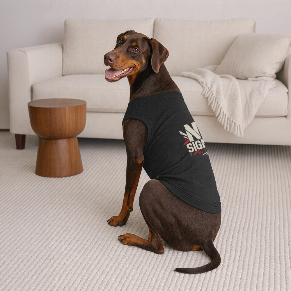 Premium Organic Hunde-T-Shirt - Schwarz