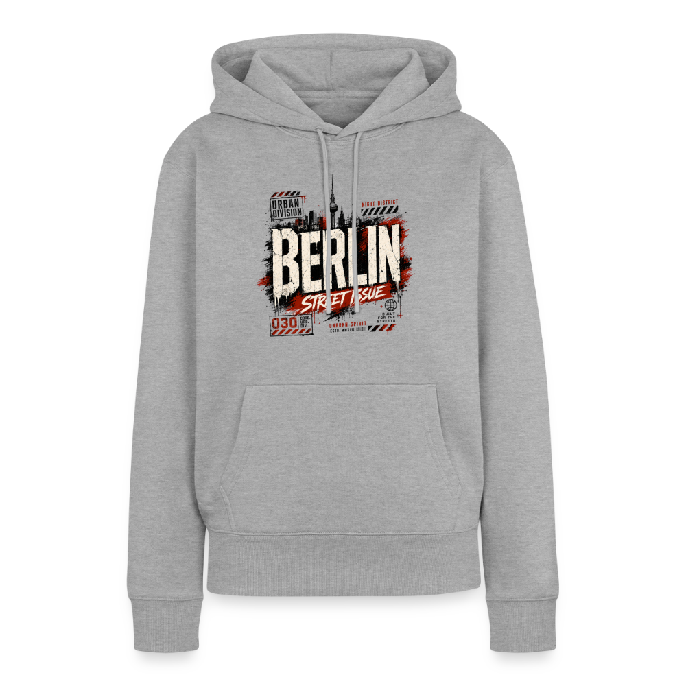 Frauen Premium Hoodie - Grau meliert