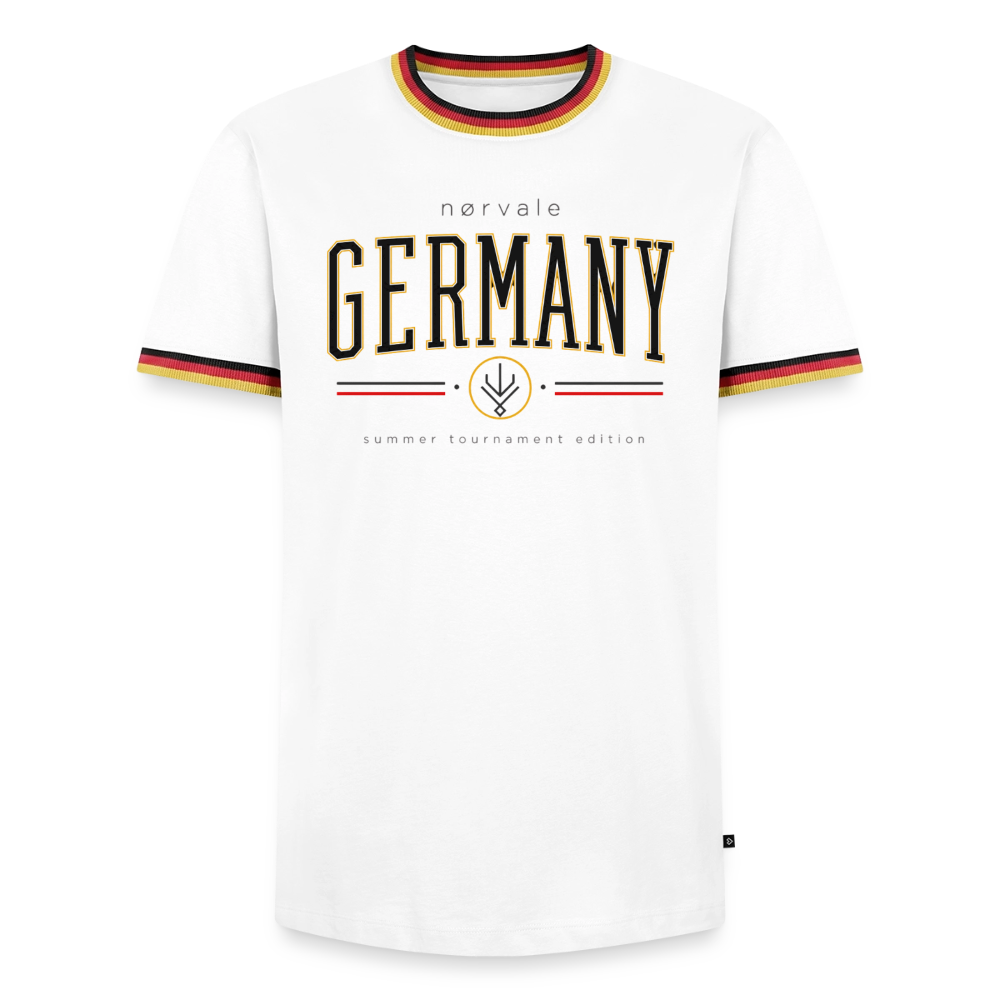 Männer Kontrast-T-Shirt - Weiß/Dreifarbig